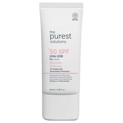 The Purest Solutions SPF50+ Blemish Defense Cream - 50 ml | واقي شمس من ذا بيورست يحتوي لون