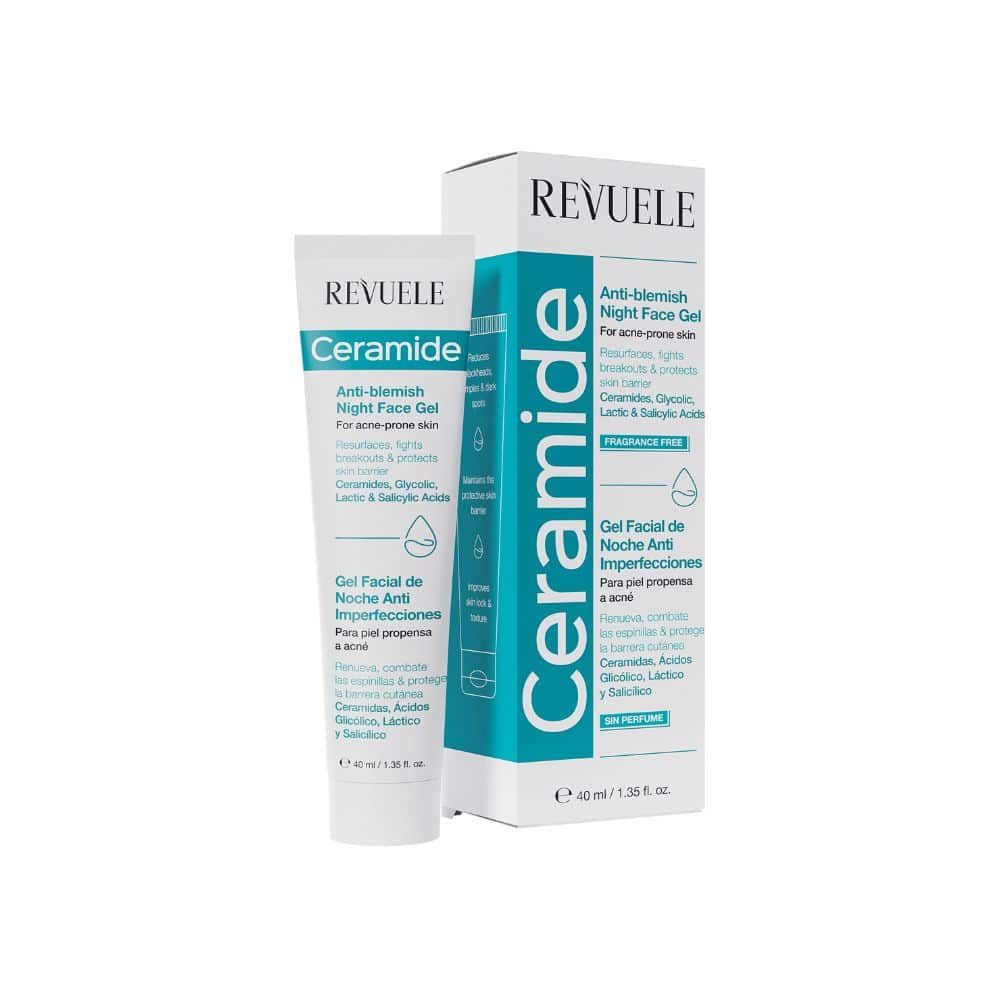 REVUELE CERAMIDE ANTI-BLEMISH NIGHT FACE GEL | ريفولي جل ليلي للبشرة المعرضة للحبوب - الصورة 2