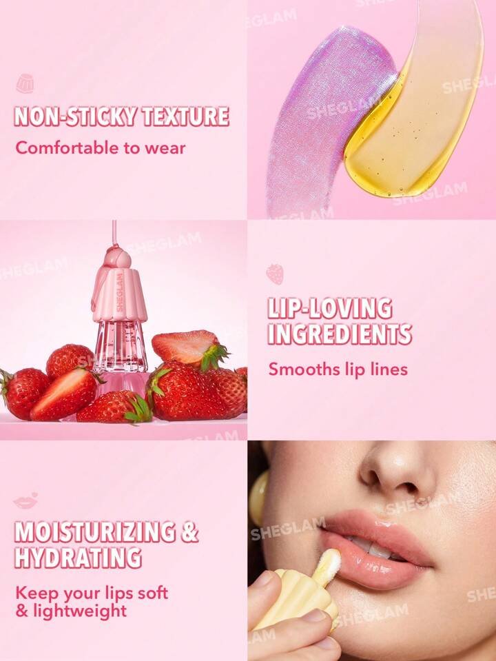 sheglam jelly wow hydrating lip oil | كلوس جيلي واو من شيكلام - الصورة 5