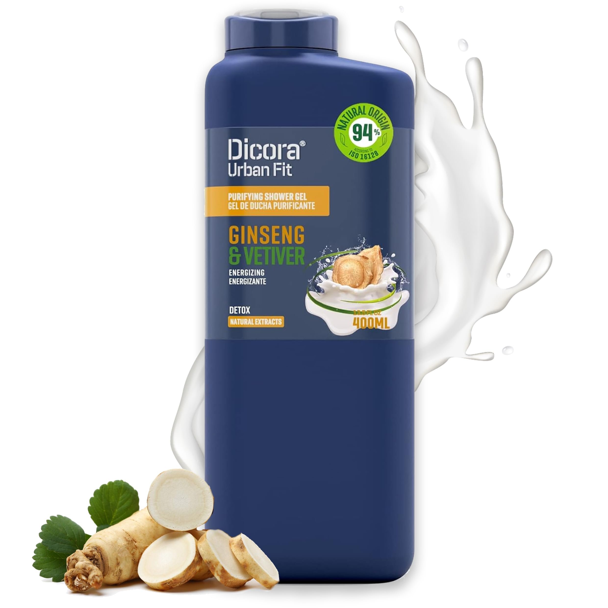 Dicora Urban Fit Ginseng & Vetiver Shower Gel 400ml | غسول جل من ديكورا بالجنسنك و فيتافير - الصورة 2