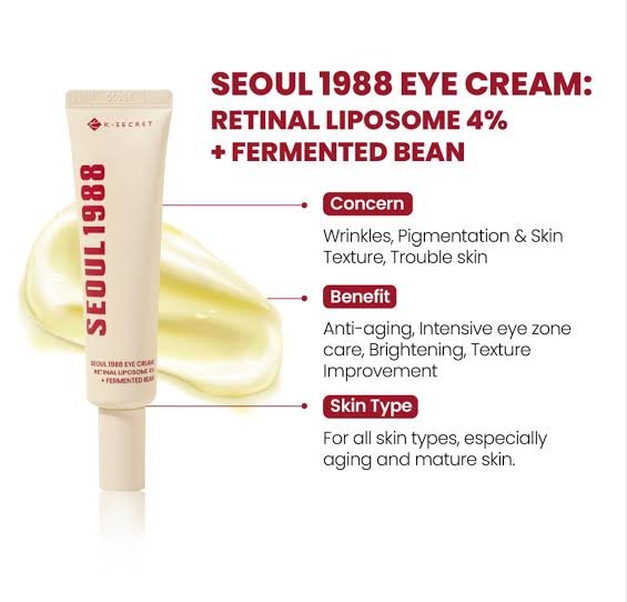 K-SECRET SEOUL1988 EYE CREAM | كريم الريتنال للعين من كي سكريت - الصورة 2
