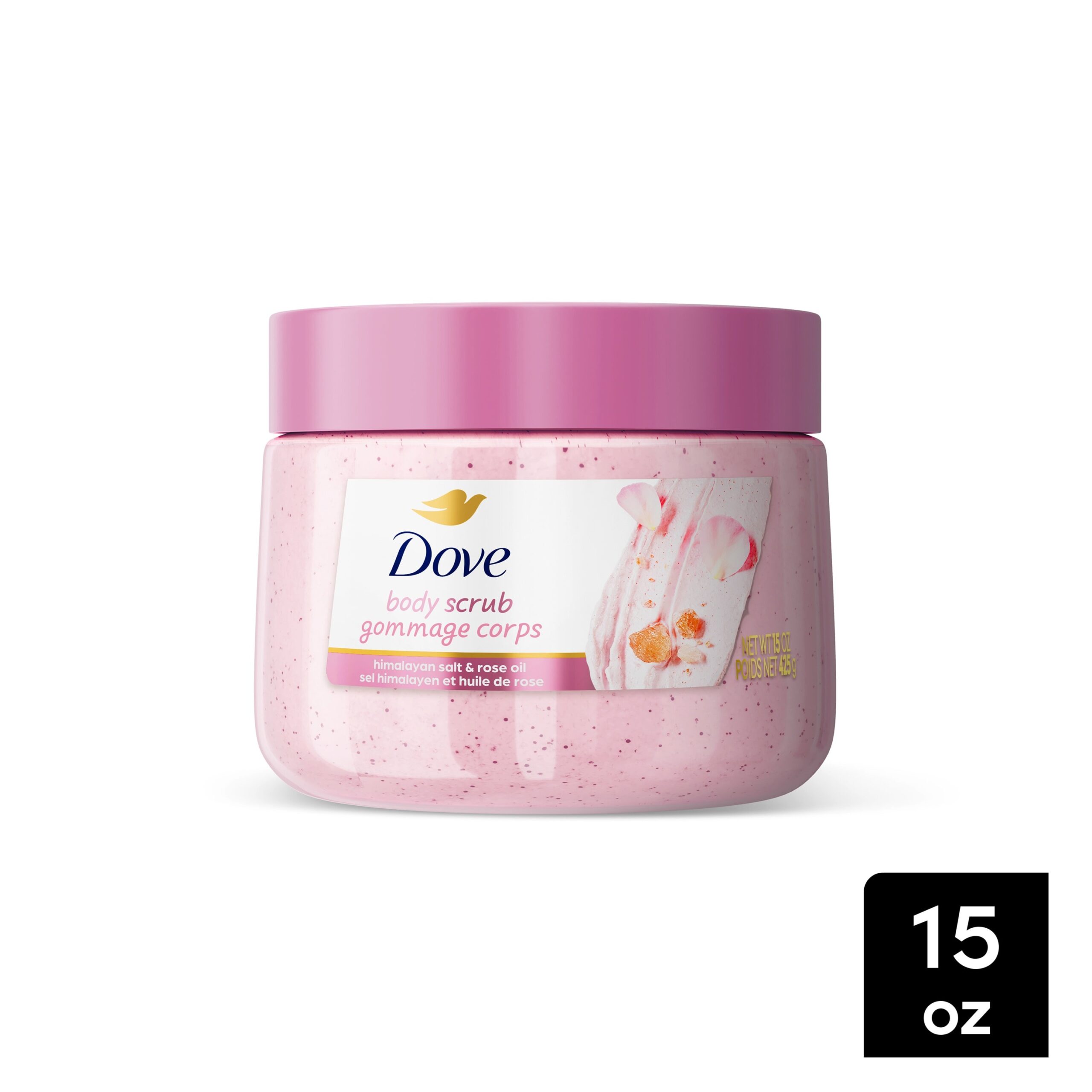 دوف Dove Body Scrub - مقشر ومجدد ملمس الجسم بملح الهيمالايا وزيت الورد - 425 جم