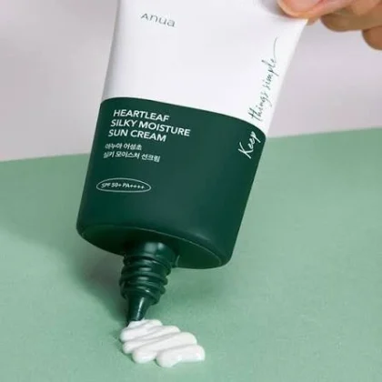 واقي شمس انوا Anua سيلكي مويسشر المرطب SPF50 حجم 50 مل من ANUA أصلي 100% | متوفر لدى صيدلية البحرين في الموصل بالعراق