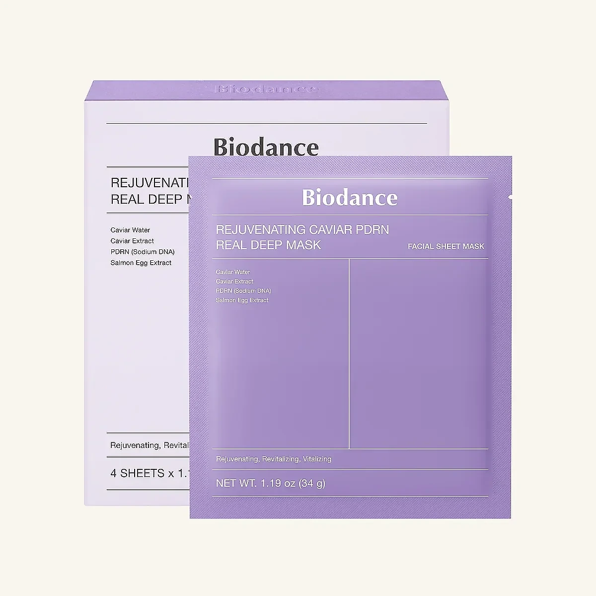 ماسك بايودانس Biodance ريفومينيتنج كافيار PDRN لترطيب ونضارة البشرة 34 غرام