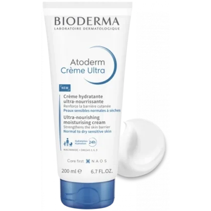 كريم مرطب بيوديرما Bioderma أتوديرم كريم ألترا لترطيب وتغذية البشرة العادية إلى الجافة 200 مل من Bioderma أصلي 100% | متوفر لدى صيدلية البحرين في الموصل بالعراق
