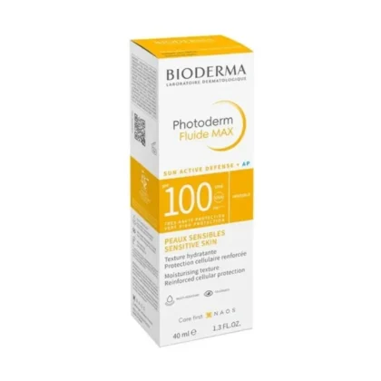 واقي شمس بيوديرما فوتوديرم فلويد ماكس Bioderma Photoderm Max SPF 100 للبشرة الحساسة 40 مل من Bioderma أصلي 100% | متوفر لدى صيدلية البحرين في الموصل بالعراق