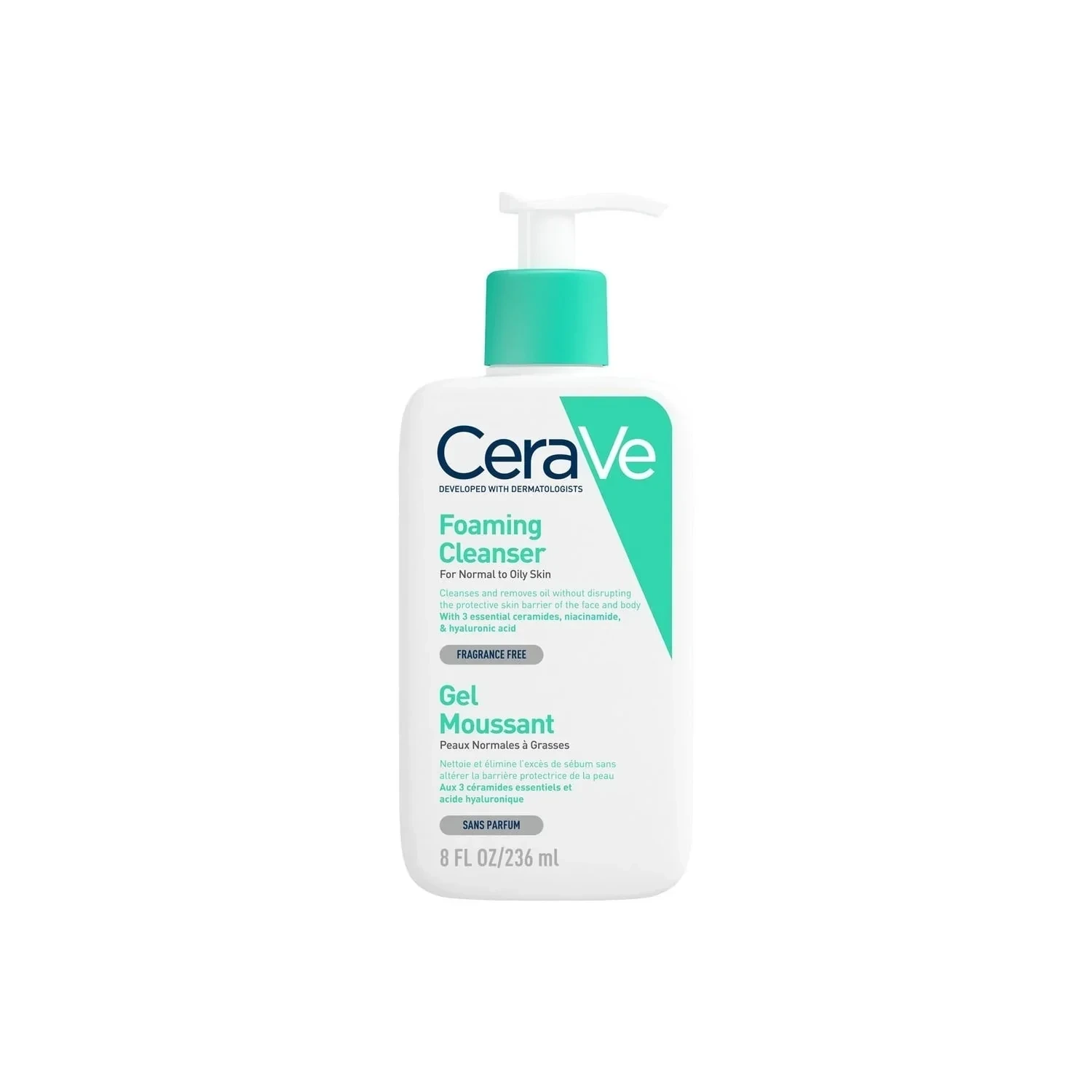 غسول سيرافي CeraVe بالنياسيناميد والسيراميد للبشرة العادية إلى الدهنية 236 مل من CeraVe أصلي 100% | متوفر لدى صيدلية البحرين في الموصل بالعراق