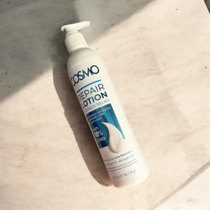 لوشن كوزمو COSMO المرطب للجسم باليوريا 10% لإصلاح البشرة الجافة 400 مل من كوزمو COSMO أصلي 100% | متوفر لدى صيدلية البحرين في الموصل بالعراق