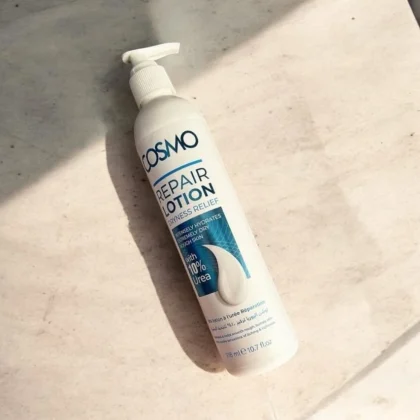 لوشن كوزمو COSMO المرطب للجسم باليوريا 10% لإصلاح البشرة الجافة 400 مل من كوزمو COSMO أصلي 100% | متوفر لدى صيدلية البحرين في الموصل بالعراق