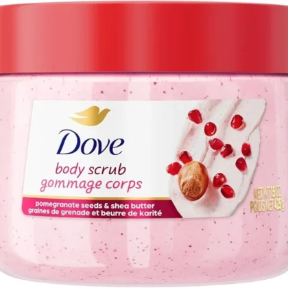 مقشر للجسم دوف Dove برمان وزبدة الشيا لنعومة البشرة 425 غرام من Dove أصلي 100% | متوفر لدى صيدلية البحرين في الموصل بالعراق