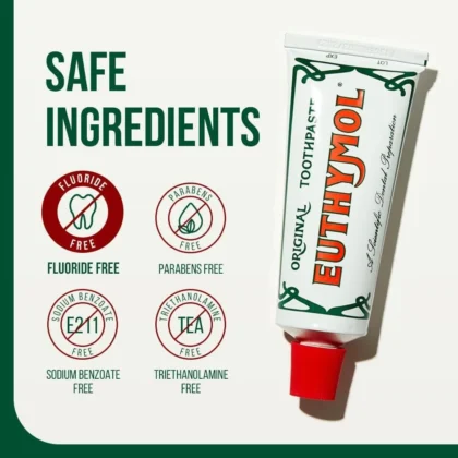 معجون أسنان يوثيمول Euthymol الأصلي لحماية اللثة وانتعاش الفم 75 مل من Euthymol أصلي 100% | متوفر لدى صيدلية البحرين في الموصل بالعراق