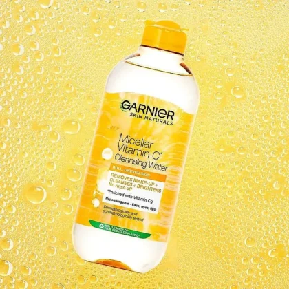 ماء ميسيلار غارنييه Garnier بفيتامين C لتنظيف وتفتيح البشرة 400 مل من Garnier أصلي 100% | متوفر لدى صيدلية البحرين في الموصل بالعراق