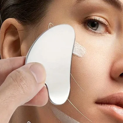 أداة كواشا ستيل الفولاذية لتدليك وشد الوجه وتحفيز الكولاجين قطعتين من Genric Beauty أصلي 100% | متوفر لدى صيدلية البحرين في الموصل بالعراق