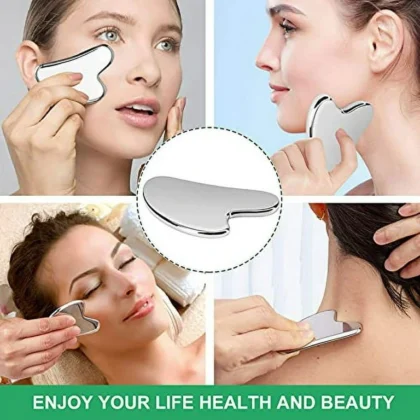 أداة كواشا ستيل الفولاذية لتدليك وشد الوجه وتحفيز الكولاجين قطعتين من Genric Beauty أصلي 100% | متوفر لدى صيدلية البحرين في الموصل بالعراق