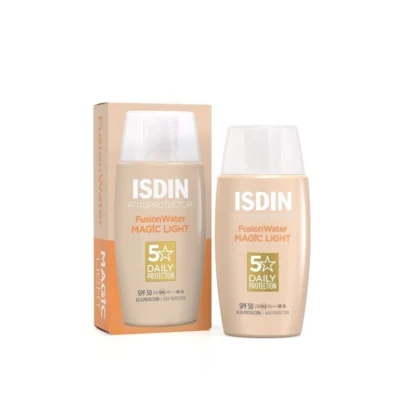 واقي شمس إيزدن ISDIN فوتوبروتكتور فيوجن ووتر ماجيك لايت SPF50 حجم 50 مل من ISDIN أصلي 100% | متوفر لدى صيدلية البحرين في الموصل بالعراق