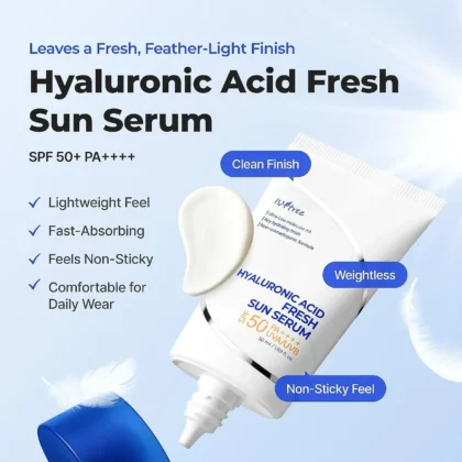واقي شمس إيزنتري Isntree مائي مرطب بحمض الهيالورونيك SPF50+ حجم 50 مل من Isntree أصلي 100% | متوفر لدى صيدلية البحرين في الموصل بالعراق