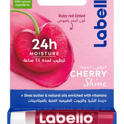مرطب شفاه لابيلو Labello Cherry Shine المغذي بالكرز لترطيب ولمعان الشفاه 4.8 غم من Labello أصلي 100% | متوفر لدى صيدلية البحرين في الموصل بالعراق