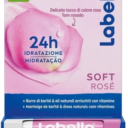 مرطب شفاه لابيلو Labello سوفت روز بالورد لترطيب وتوريد الشفاه 4.8 غرام من Labello أصلي 100% | متوفر لدى صيدلية البحرين في الموصل بالعراق