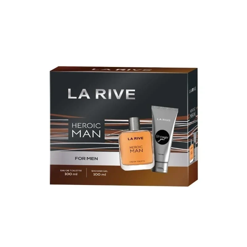 طقم عطر رجالي لاريف La Rive هيرويك مان مع جل استحمام 100 مل من La Rive أصلي 100% | متوفر لدى صيدلية البحرين في الموصل بالعراق