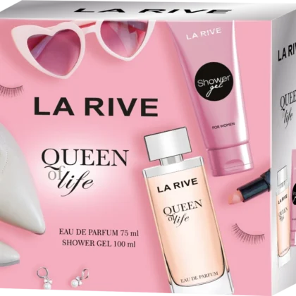 مجموعة عطر كوين أوف لايف لا ريف او دي بارفان 75 مل مع جل استجمام 100 مل من La Rive أصلي 100% | متوفر لدى صيدلية البحرين في الموصل بالعراق