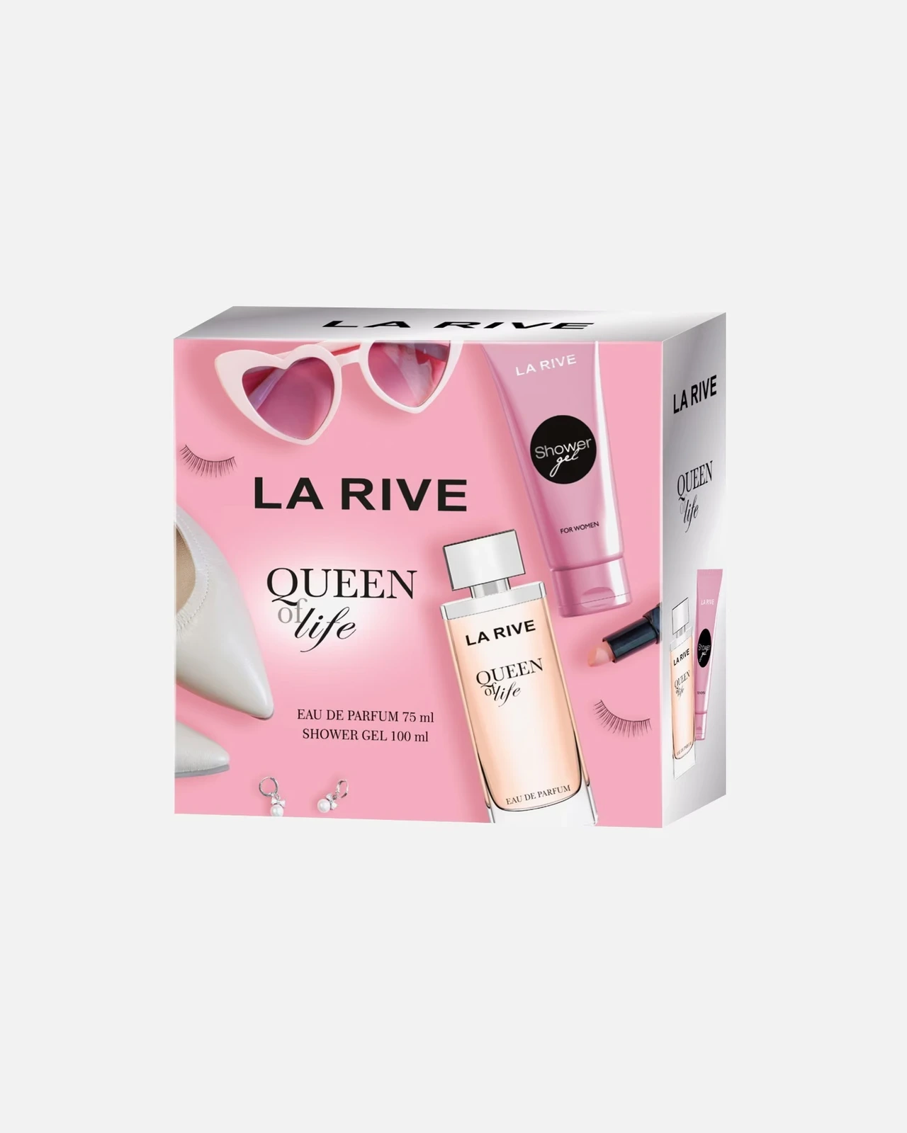 مجموعة عطر كوين أوف لايف لا ريف او دي بارفان 75 مل مع جل استجمام 100 مل من La Rive أصلي 100% | متوفر لدى صيدلية البحرين في الموصل بالعراق