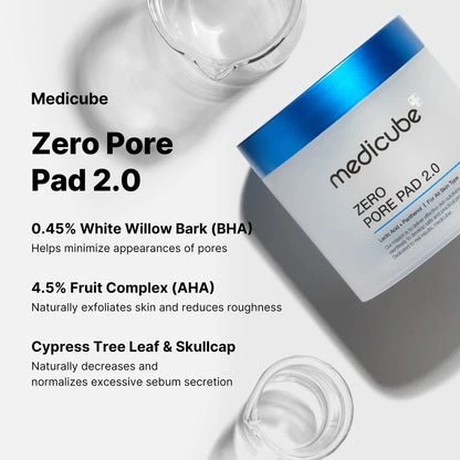 قطن تقشير وشد المسام ميديكيوب Medicube Zero Pore Pad 2.0 حجم 70 قطعة من Medicube أصلي 100% | متوفر لدى صيدلية البحرين في الموصل بالعراق