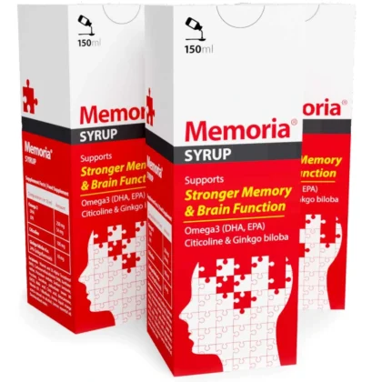 شراب ميموريا Memoria المكمل الغذائي لتقوية الذاكرة ووظائف الدماغ 150 مل من Memoria أصلي 100% | متوفر لدى صيدلية البحرين في الموصل بالعراق