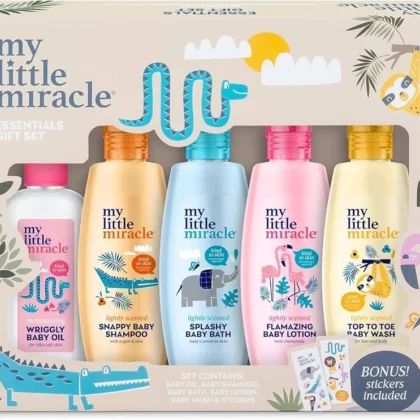 طقم هدايا ماي ليتل ميركل للعناية بالطفل ماي ليتل ميركل My Little Miracle خمس قطع أساسية من My Little Miracle أصلي 100% | متوفر لدى صيدلية البحرين في الموصل بالعراق