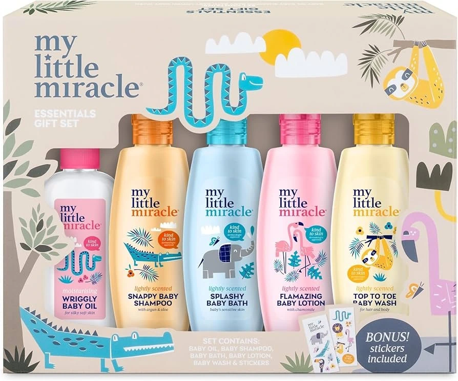 طقم هدايا ماي ليتل ميركل للعناية بالطفل ماي ليتل ميركل My Little Miracle خمس قطع أساسية من My Little Miracle أصلي 100% | متوفر لدى صيدلية البحرين في الموصل بالعراق