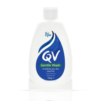 غسول كيوفي QV لتنظيف البشرة الحساسة والجافة 250 غرام من QV أصلي 100% | متوفر لدى صيدلية البحرين في الموصل بالعراق