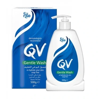 غسول كيوفي QV لتنظيف البشرة الحساسة والجافة 250 غرام من QV أصلي 100% | متوفر لدى صيدلية البحرين في الموصل بالعراق
