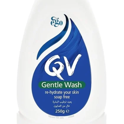 غسول كيوفي QV لتنظيف البشرة الحساسة والجافة 250 غرام من QV أصلي 100% | متوفر لدى صيدلية البحرين في الموصل بالعراق