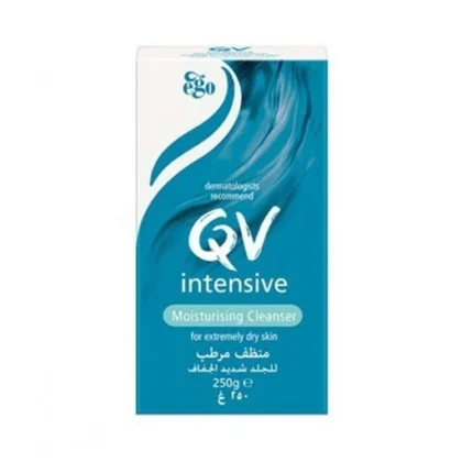 غسول كيوفي QV مرطب للبشرة الجافة والحساسة لتنظيف وحماية حاجز الجلد 250 مل من QV أصلي 100% | متوفر لدى صيدلية البحرين في الموصل بالعراق