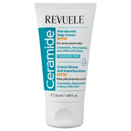 كريم مرطب ريفولي Revuele بالسيراميد المضاد للعيوب وحماية SPF50 حجم 50 مل من Revuele أصلي 100% | متوفر لدى صيدلية البحرين في الموصل بالعراق