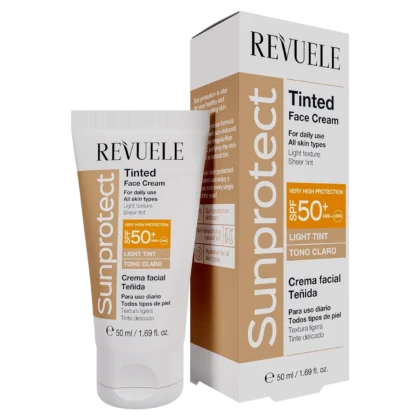 واقي شمس ملون ريفولي Revuele SPF 50+ لحماية وتوحيد لون البشرة 50 مل من Revuele أصلي 100% | متوفر لدى صيدلية البحرين في الموصل بالعراق