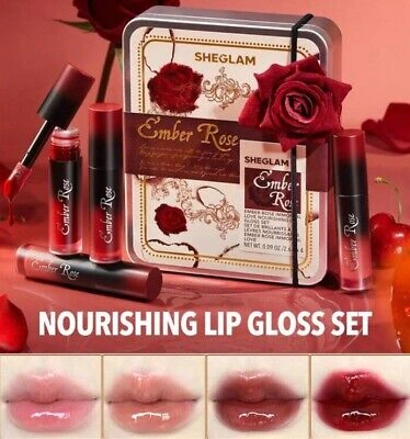 طقم ملمس ومغذي الشفاه إمبر روز - شيغلام Sheglam ترطيب ولمعان زجاجي من SHEGLAM أصلي 100% | متوفر لدى صيدلية البحرين في الموصل بالعراق