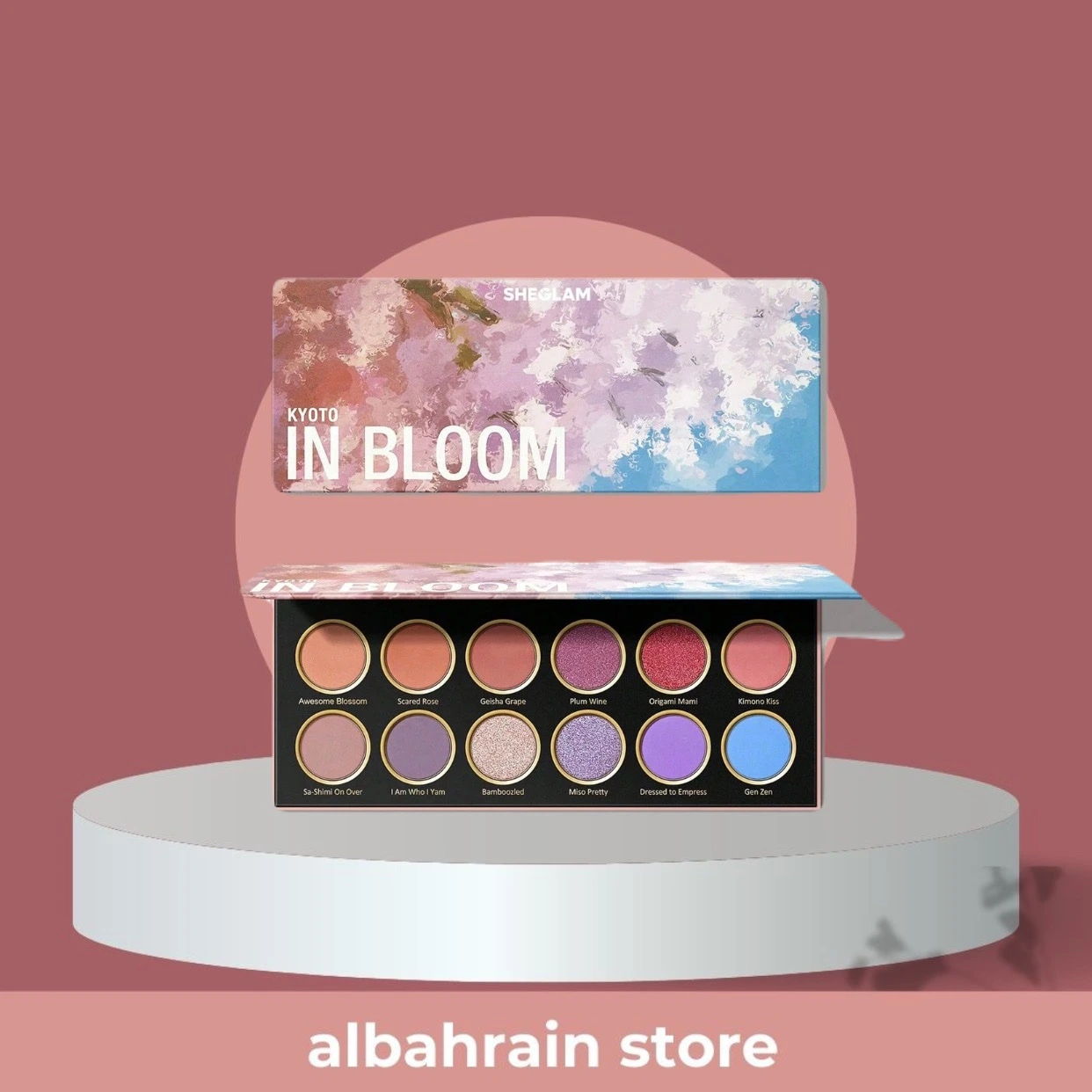 باليت ظلال عيون كيوتو إن بلوم - شيغلام Sheglam بتدرجات الموف والوردي 12 لون