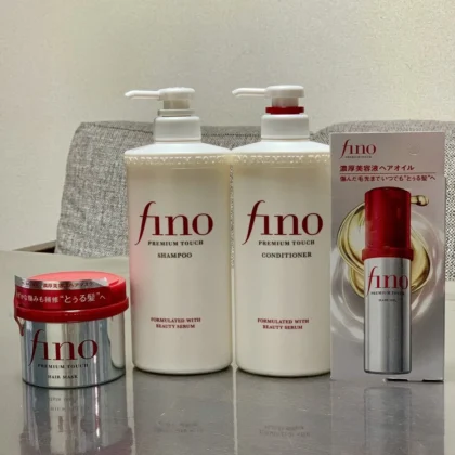 بكج فينو شيبسيدو Shiseido Fino الياباني للعناية الشاملة وتلف الشعر 4 قطع من Shiseido أصلي 100% | متوفر لدى صيدلية البحرين في الموصل بالعراق