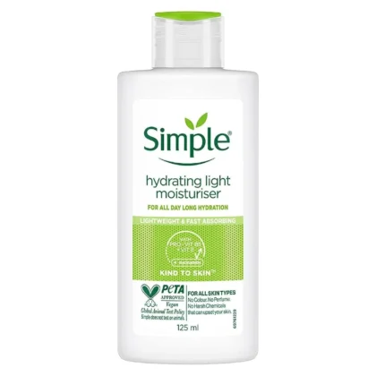 مرطب سمبل لايت Simple Hydrating Light Moisturizer الخفيف للوجه 125 مل من Simple أصلي 100% | متوفر لدى صيدلية البحرين في الموصل بالعراق