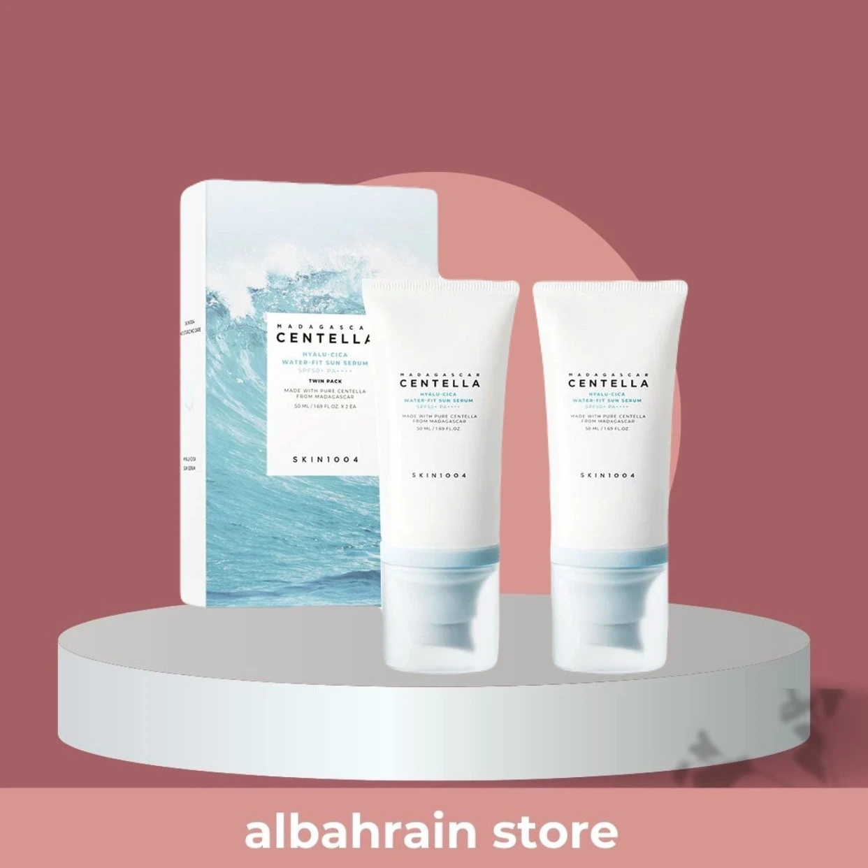 واقي شمس سكن 1004 SKIN1004 سنتيلا المائي قطعتين SPF 50+ بحجم 50 مل