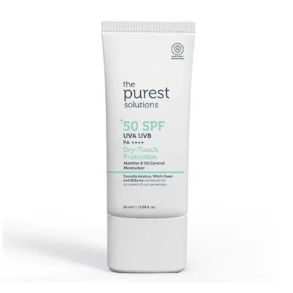 واقي شمس ذا بيورست The Purest دراي تاتش للبشرة الدهنية 50 مل من The Purest Solutions أصلي 100% | متوفر لدى صيدلية البحرين في الموصل بالعراق