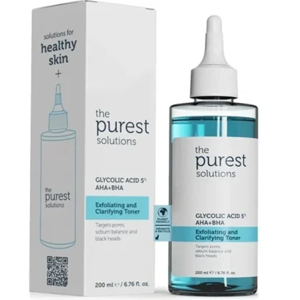 تونر ذا بيورست The Purest Solutions بحمض الجليكوليك لتقشير وتنقية البشرة 200 مل من The Purest Solutions أصلي 100% | متوفر لدى صيدلية البحرين في الموصل بالعراق
