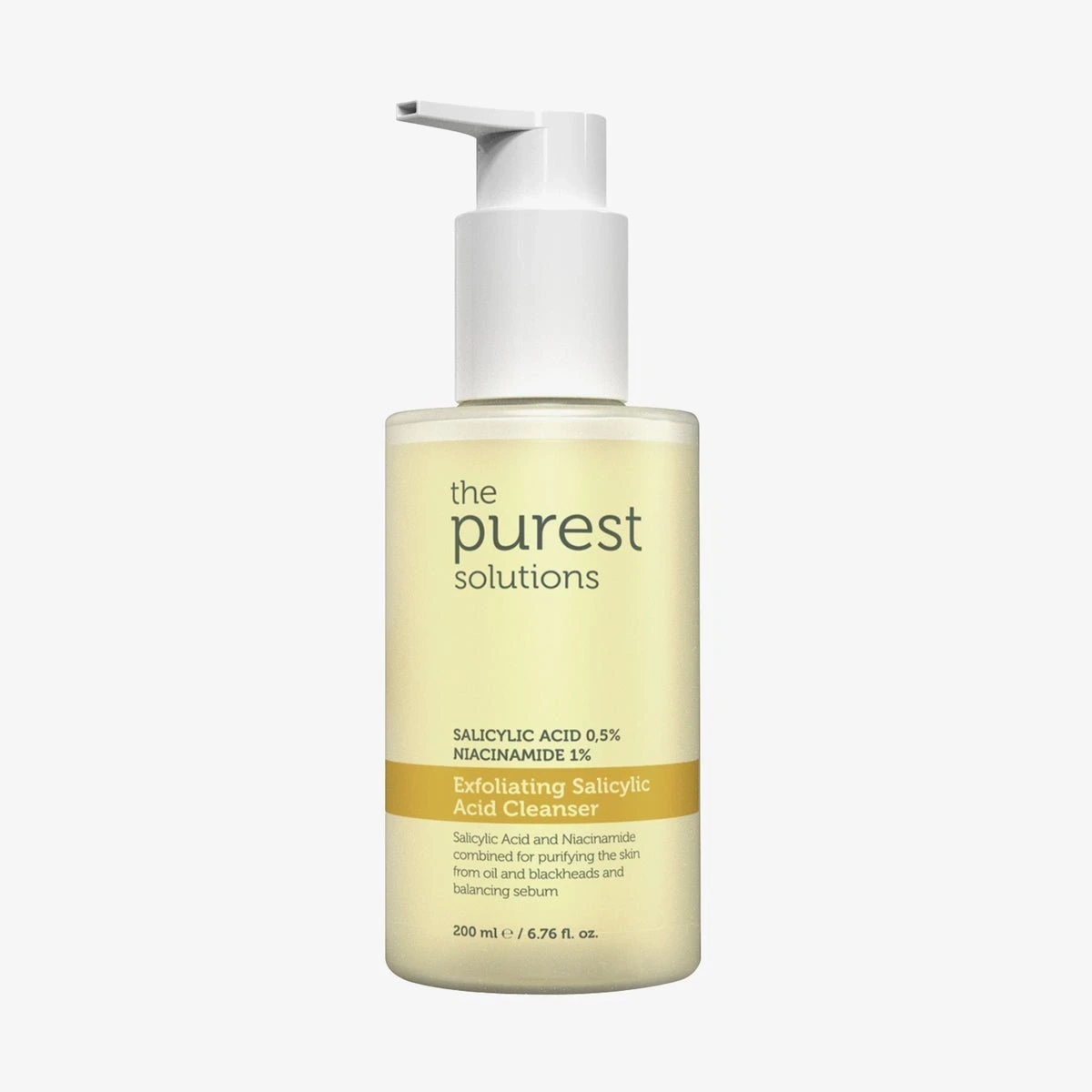 غسول ذا بيورست The Purest بحمض الساليسيليك 2% لتنظيف المسام وحب الشباب 200 مل من The Purest Solutions أصلي 100% | متوفر لدى صيدلية البحرين في الموصل بالعراق