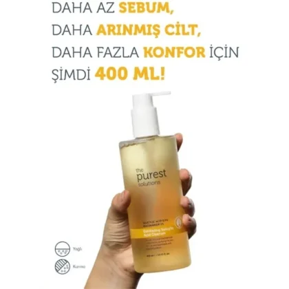 غسول ذا بيورست The Purest بحمض الساليسيليك للبشرة الدهنية وحب الشباب 400 مل من The Purest Solutions أصلي 100% | متوفر لدى صيدلية البحرين في الموصل بالعراق