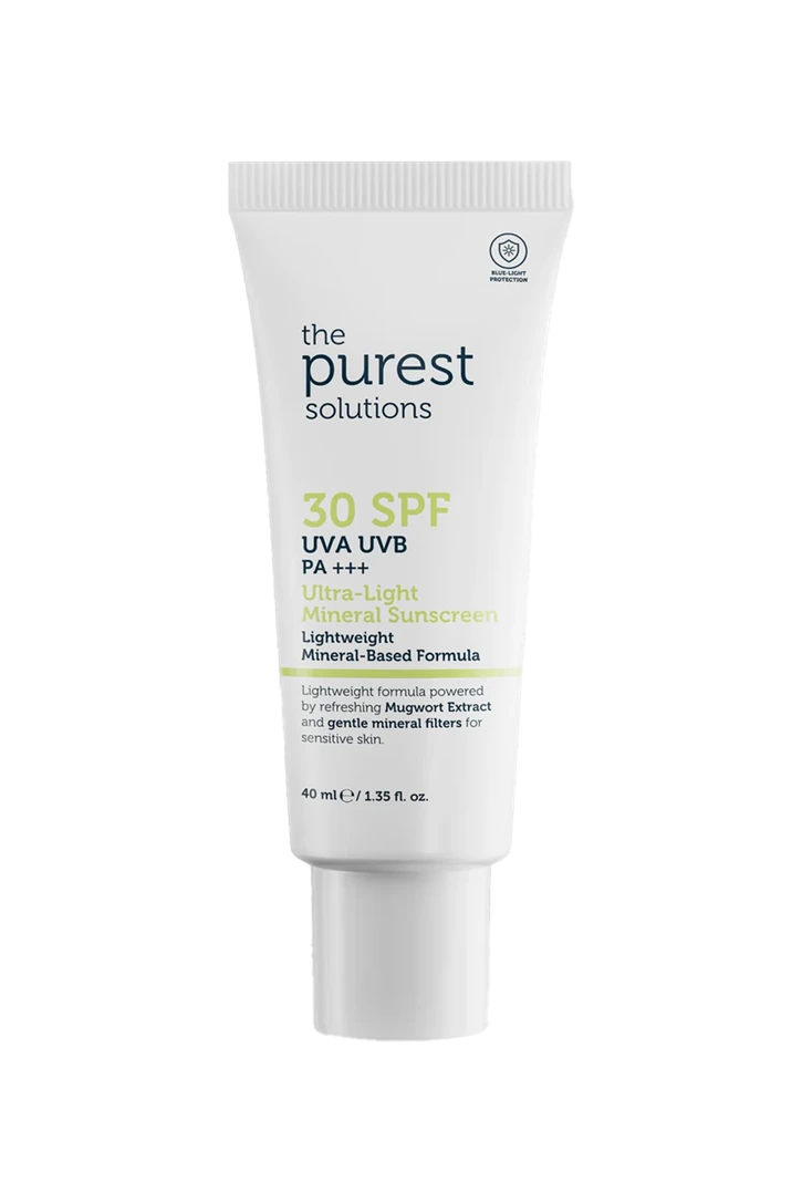 واقي شمس معدني ذا بيورست سوليوشنز SPF 30 للبشرة الحساسة 50 مل من The Purest Solutions أصلي 100% | متوفر لدى صيدلية البحرين في الموصل بالعراق