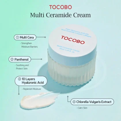 كريم توكوبو TOCOBO بالهيالورونيك والسيراميد لترميم وترطيب البشرة الجافة 50 مل من TOCOBO أصلي 100% | متوفر لدى صيدلية البحرين في الموصل بالعراق