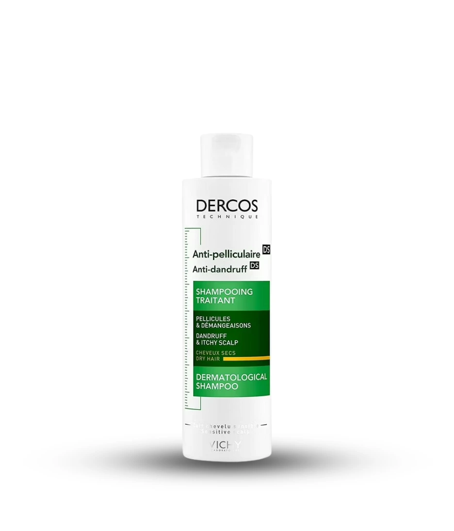 شامبو فيشي ديركوس Vichy Dercos الأخضر المضاد للقشرة للشعر الجاف 200 مل